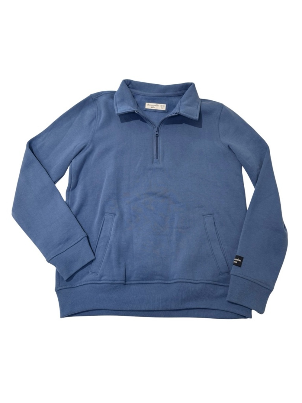 Abercrombie Kids Classic Quarter-Zip Pullover Sweater in Blue size 13-14